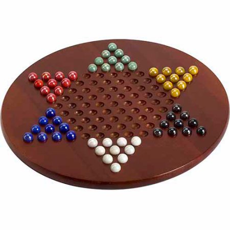 CHINESE CHECKERS 15" WOOD WITH