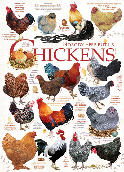 CHICKEN QUOTES 1000 PC JIGSAW PUZZLE