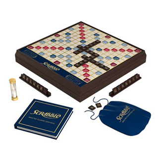 Scrabble deluxe bois (ang)  Boutique stratégie - Jeux et accessoires