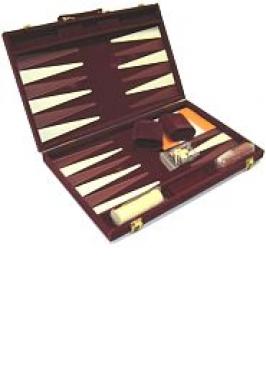 BACKGAMMON 18" BURGANDY