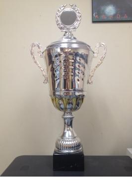 CHESS CUP WITH LID SILVER 3RD PLACE