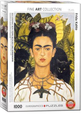 KAHLO SELFPORTRAIT & HUMMINGBIRD JIGSAW PUZZL