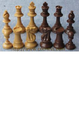 CHESS PLASTIC PIECES WOOD COLOUR KING 3.75"