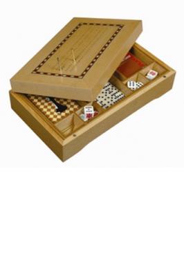 "CRIBBAGE 10"" CASE 5 GAMES IN