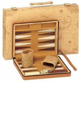 BACKGAMMON 18" WORLD MAP